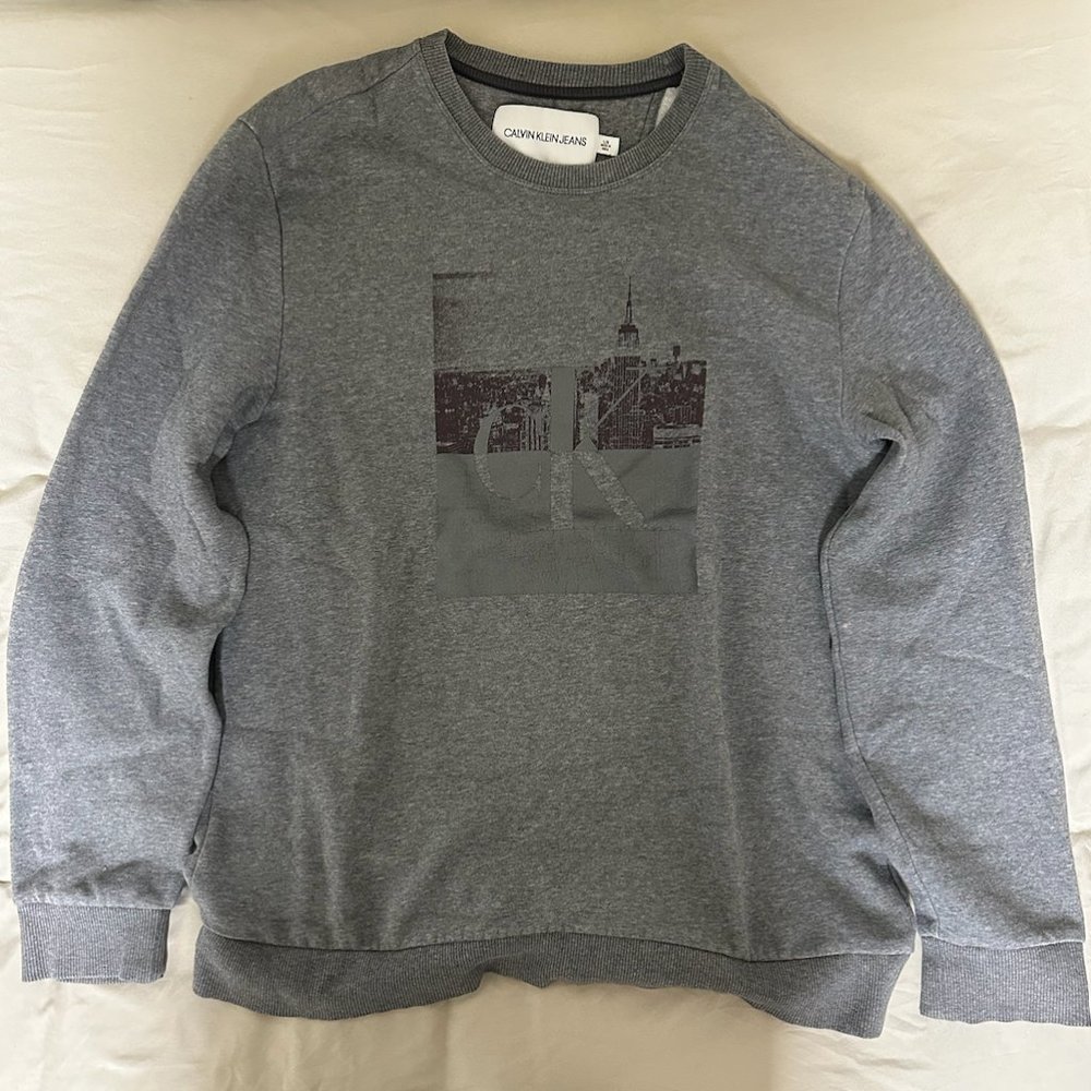 Calvin Klein Grey Crew Neck Sweater
